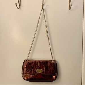 Michael Kors monogram chain flap shoulder bag